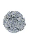 Damson Madder Check Scrunchie In Blue