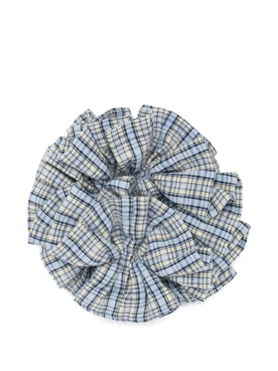 Damson Madder Check Scrunchie In Blue