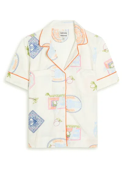 Damson Madder Chlo Embroidered Cotton-blend Shirt In Multi