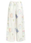 Damson Madder Womens Multi Chlo Embroidered Wide-leg Cotton-linen Blend Trousers In Multi