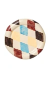 Damson Madder Chubby Saucer In Multi