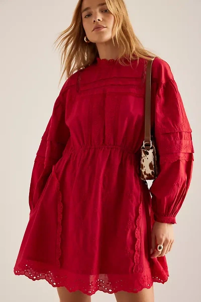 Damson Madder Clancy Mini Dress In Red