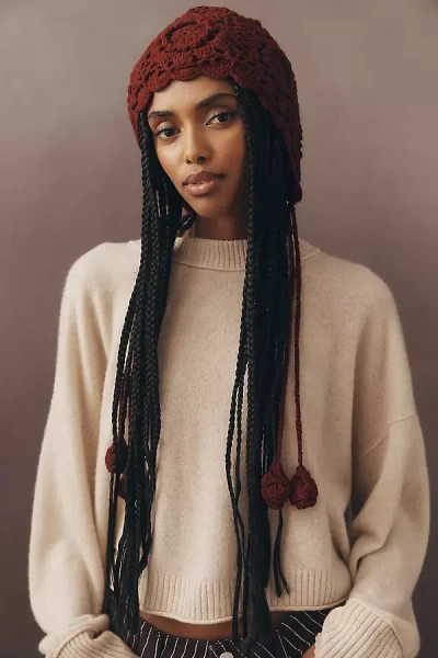 Damson Madder Crochet Bonnet In Brown