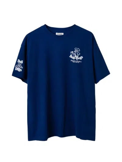 Damson Madder Deli Dog Graphic-print T-shirt In Blue
