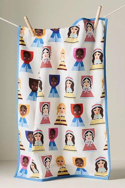 Damson Madder Doll Dish Towel In Multi