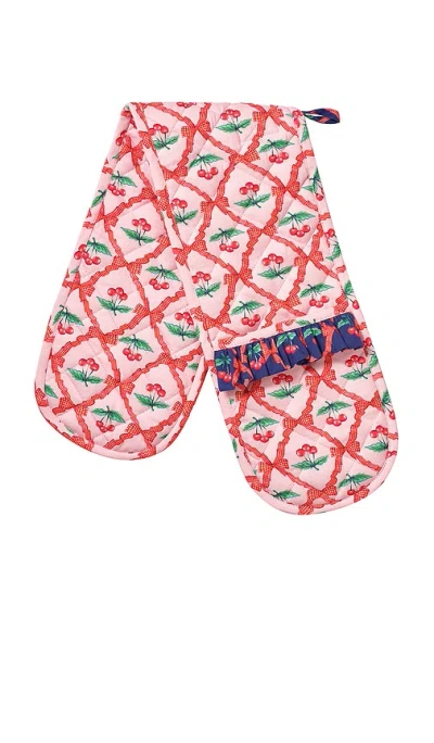 Damson Madder Double Oven Mitt In Pink