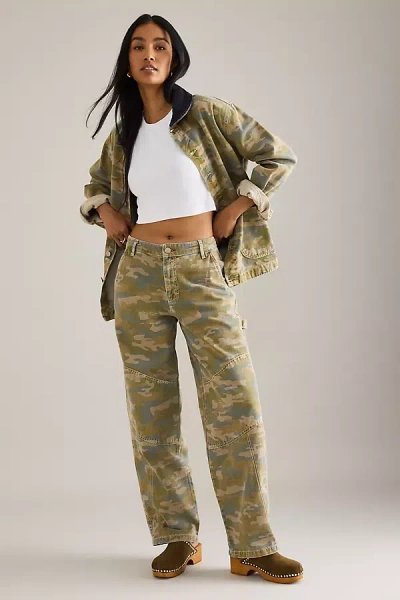 Damson Madder Drew Camo Cargo Jeans In Brown