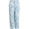 Damson Madder Drew Camo Print Mid Rise Relaxed Utility Jeans In Blue