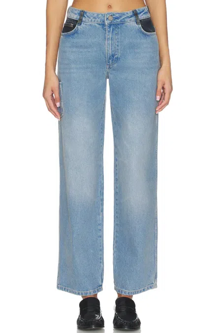 Damson Madder Drew Straight Jean In Lapis In Blue