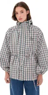Damson Madder Womens Multi Liu Check-pattern Woven Raincoat In Multi