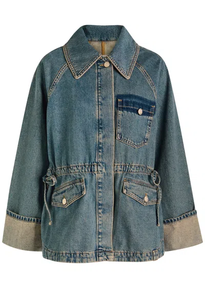 Damson Madder Emilie Workwear Denim Jacket In Blue
