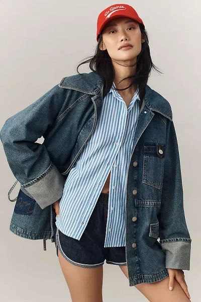 Damson Madder Emilie Workwear Denim Jacket In Blue