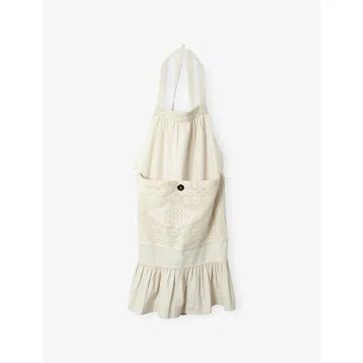 Damson Madder Ercu Nonna House Cotton Lace Apron