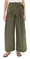 Damson Madder Fabia Trousers Khaki In Khaki