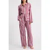 Damson Madder Florie Stripe Organic Cotton Pajamas In Multi