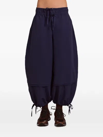 Damson Madder Frida Embroidered Trousers In Blue