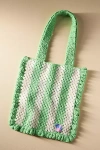 Damson Madder Frill Crochet Bag In Green