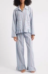 Damson Madder Frill Florie Stripe Pajamas In Blue