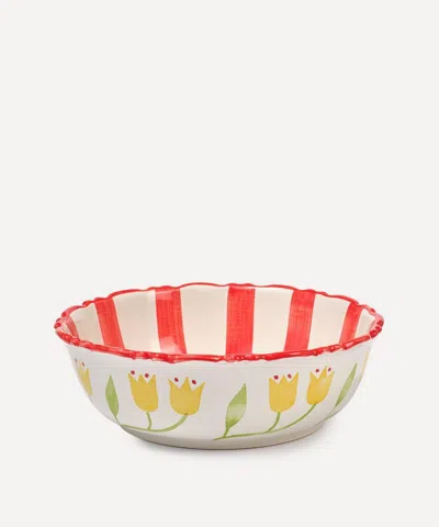 Damson Madder Frilly Stripe Large Bowl