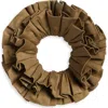 Damson Madder Garter Ruffle Scrunchie In Brown