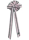 Damson Madder Garter Striped Cotton Scrunchie