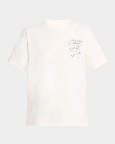 Damson Madder Gelati Girl Crewneck Boyfriend Tee In White