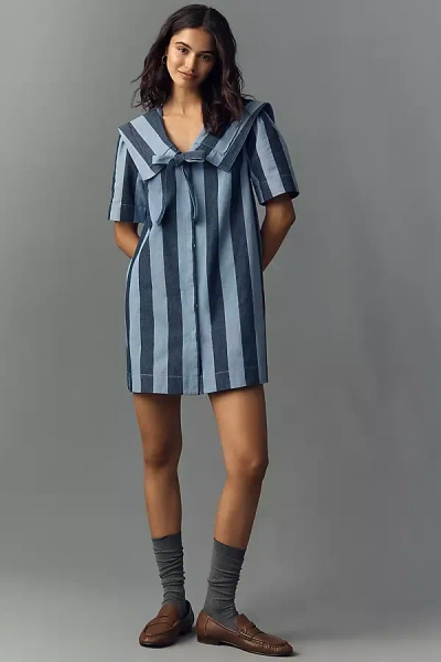 Damson Madder Goldie Mini Dress In Blue