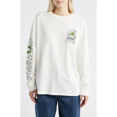 Damson Madder Graphic Plant Patch Organic Cotton Top In White