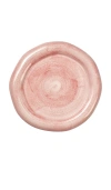Damson Madder Hand Painted Chubby Saucer In Pink