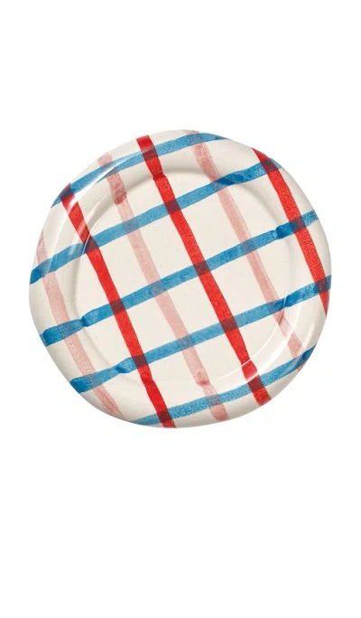 Damson Madder Hand Painted Chubby Saucer In Multi