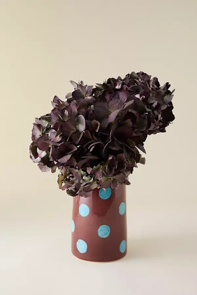 Damson Madder Handpainted Spot Vase