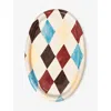 Damson Madder Harlequin-pattern Oval Ceramic Serving Platter In Multi