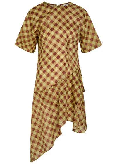 Damson Madder Harmony Lyocell And Cotton-blend Midi Dress In Brown