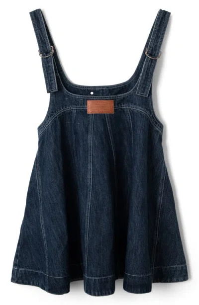 Damson Madder Immy Denim Minidress In Blue