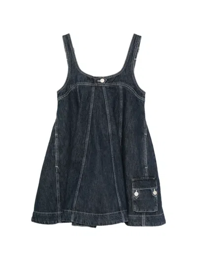 Damson Madder Immy Panelled Dress In Blue