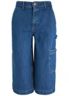 Damson Madder Iza Wide-leg Denim Culottes