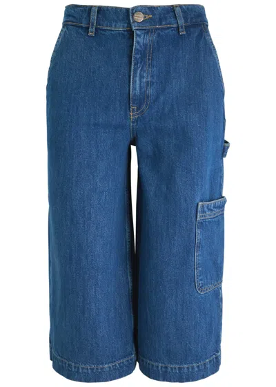 Damson Madder Iza Wide-leg Denim Culottes