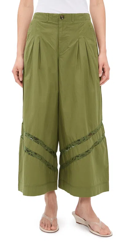 Damson Madder Jadey Culottes Olive In Green