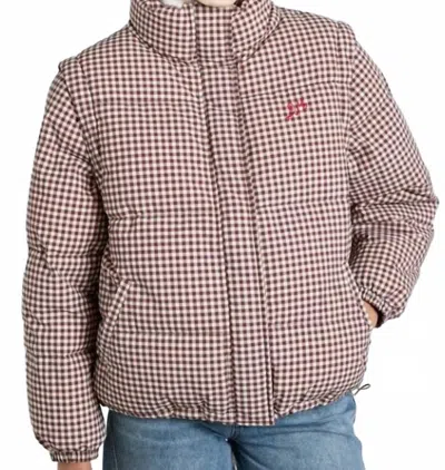 Damson Madder Jennifer Puffer Jacket In Chocolate In Brown