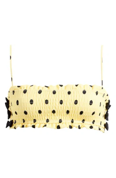 DAMSON MADDER DAMSON MADDER JESSIE SHIRRED BOW BIKINI TOP