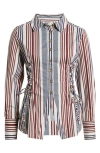 Damson Madder Jilla Stripe Lace-up Button-up Shirt