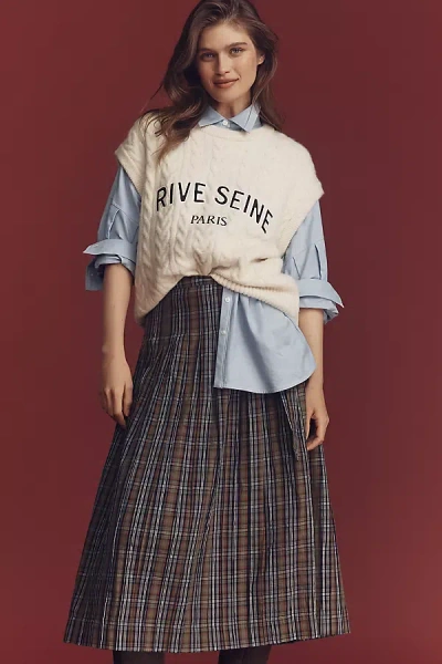 Damson Madder Josie Midi Skirt In Blue