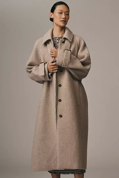 Damson Madder Jude Wool Coat Jacket In Brown