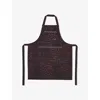 Damson Madder K Leopard Leopard-print Scalloped-trim Cotton Apron In Brown