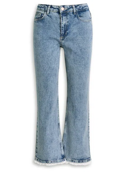 Damson Madder Kenny Straight-leg Cropped Jeans In Blue