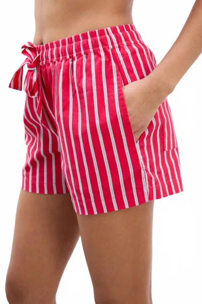 DAMSON MADDER KRISSY BOXER SHORTS IN RED