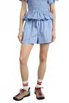 Damson Madder Krissy Pajama Boxer In Bold Blue Stripe In Blue
