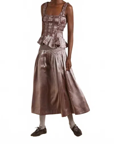 Damson Madder Layla Midi Skirt In Tbc In Pink