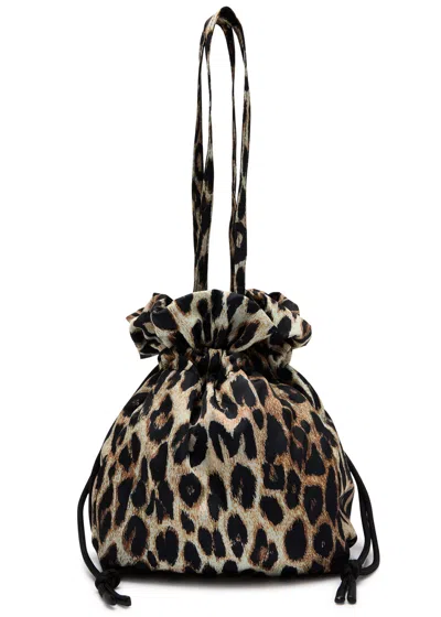 Damson Madder Leopard-print Shell Top Handle Bag In Animal Print