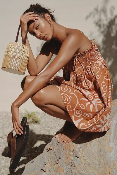 Damson Madder Lilo Mini Dress In Brown